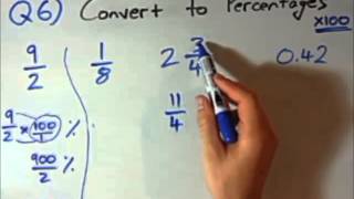 Converting between fractions and percentages [upl. by Dick]