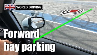 Forward Bay Parking with Reference Points  Driving Test Manoeuvre [upl. by Esilram]