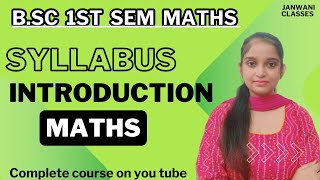 BSc 1st sem maths  Syllabus introduction of both books  Maths by Jyoti Chaudhary ✍️✍️ [upl. by Yellat]