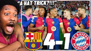 DRUG TEST RAPHINHA IMMEDIATELY 😱  Barcelona 41 Bayern LIVE Reaction [upl. by Suidaht]