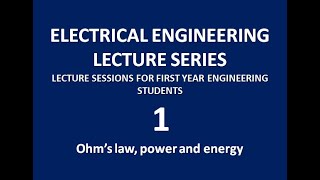 1 Solved examples in Ohms law power and energy drageorge lecture videos [upl. by Dalli966]