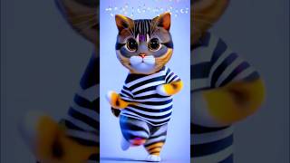 Cute cat dance cat shorts dancingcat catdance funny [upl. by Nomyar974]