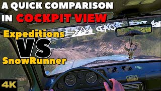 First Person Comparison  Expeditions A MudRunner Game vs SnowRunner  PS5 4K [upl. by Nahtnoj]