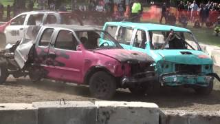 Petrolia Fair Demolition Derby 2015  Free 4 All [upl. by Bjorn]