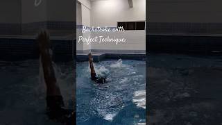 swimming Backstroke with Perfect Technique Karthikcoachkarthikcoach [upl. by Ayrolg]