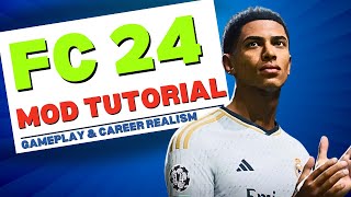 How To Install Mods in FC 24 Gameplay amp Career Realism  FC 24 FIRST EVER MOD TUTORIAL [upl. by Imogene954]