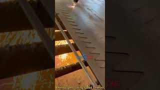 Fiber optic gantry laser tube cutting machine cutting 4mm plate speed 3 meters lasercuttingmachine [upl. by Elledoj225]