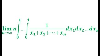 Limit as n→∞ of integral over 01ⁿ of nx₁  x₂    xₙ⁻¹ [upl. by Annoed]