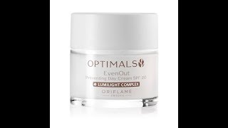 OPTIMALS EvenOut Preventing Day Cream SPF 20 LIMELIGHT COMPLEX ORIFLAME SWEDEN MEN CREAM INFORMATION [upl. by Ueik]