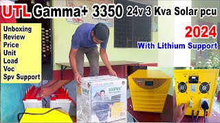 utl gamma plus 3350 3kva 24v pure sine wave solar inverter  Unboxing Review Price 2024 [upl. by Svensen]