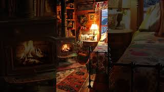 Sleep in a Cozy Snowy Cabin  Winter Ambience with Crackling Fireplace Sounds and Relaxing Snow [upl. by Strander19]