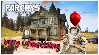 pennywise haunted House Easter egg in far cry 5 [upl. by Annoynek471]