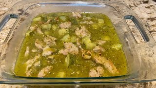 Como preparar TROCITOS DE CARNE DE PUERCO EN SALSA VERDE Y CALABACITAS [upl. by Werdnael]