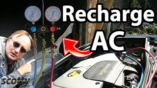 How to Recharge Car AC System Refrigerant [upl. by Zenger289]