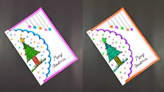 Christmas card for school competition 2024easy christmas craftsDIY Merry Christmas greeting card [upl. by Bacchus]