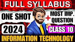 Class 10 IT Full Syllabus Revision 🔥 Information Technology class 10 One Shot  It 402 Class 10 [upl. by Frierson]