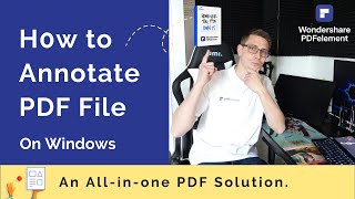 How to Annotate PDF on Windows  Wondershare PDFelement 8 [upl. by Annawad]