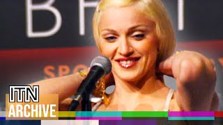 Reporter Proposes to Madonna at Brit Awards 1995 [upl. by Akitnahs55]