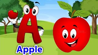 A for apple  अ से अनार  Abcd  A for apple b for ball  Nursery rhymes  Alphabets  phonics [upl. by Nohcim]