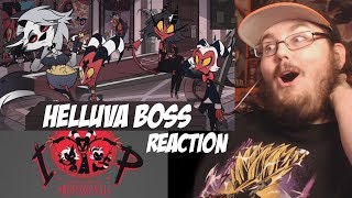 HELLUVA BOSS PILOT ITS A SIDE STORY WITH HAZBIN HOTEL  By Vivziepop REACTION [upl. by Dupaix]