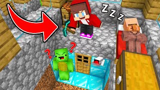 Mikey and JJ Found Villager’s Secret Base in Minecraft Maizen [upl. by Reitrac961]