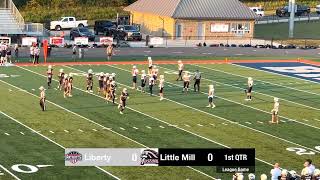 Liberty Middle School Patriots vs Little Mill Middle School Mustangs Football 1082024 [upl. by Philbrook]