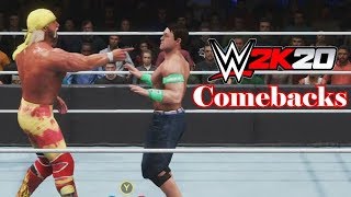 WWE 2K20  All Comebacks [upl. by Tracey]