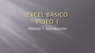 Curso Excel 2010 Básico Video 1Introducción [upl. by Natlus818]