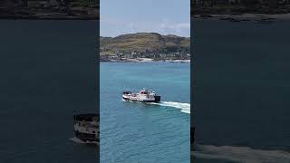 Watch the Calmac Ferry sailing from Isle of Mull to Isle of Iona in Scotland [upl. by Enneyehc425]