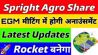 Spright Agro share Latest News Today Spright Agro share Latest update [upl. by Sherris]