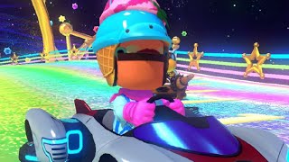 mario kart 8 wii rainbow road raging and funny moments [upl. by Ahtiekal]