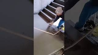 Compaction process of cement mortar for cement stairs [upl. by Ayad]