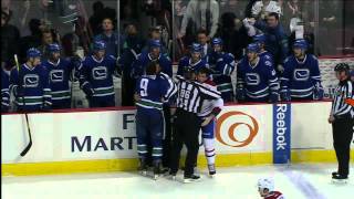 Zack Kassian  First Fight as a Vancouver Canuck 31012 HD [upl. by Ardek]