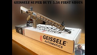 Geissele Super duty 556 16 inch First shots [upl. by Anaert171]