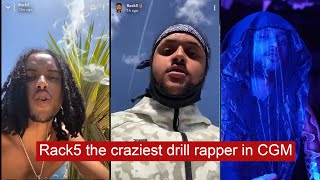 Rack5 the craziest drill rapper in CGM [upl. by Ayhtnic]