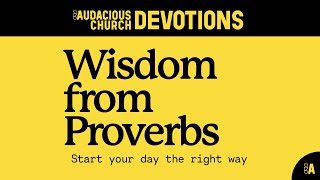 Audacious Devotions  Monday 12th August 2024 [upl. by Llennahs]