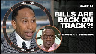 Stephen A amp Shannon Sharpe GET HEATED over the Bills being BACK ON TRACK 🔥  First Take [upl. by Nahtan]