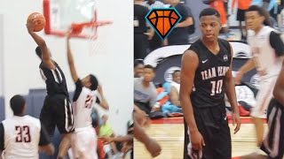 Dennis Smith Jr Catches NASTY Body Going Baseline at Houston EYBL Session [upl. by Niotna372]