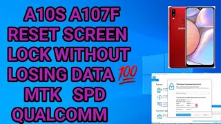 A10S A107F RESET SCREEN LOCK WITHOUT LOSING DATA [upl. by Kcoj]