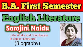 Biography of Sarojini Naidu  Contribution of Sarojini Naidu In English Literature [upl. by Wehner]