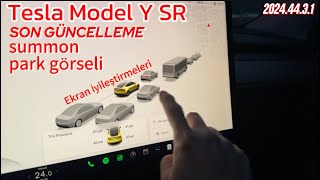 TESLA MODEL Y SR SON GÜNCELLEME YÜKLEDİM  EKRAN GÖRSEL AKICILIĞI  20244431  SUMMON GELDİ [upl. by Belac253]