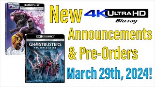 New 4K UHD Bluray Announcements amp PreOrders for March 29th 2024 [upl. by Aeli]