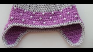 Детская шапочка крючком завершение и украшениеChildrens cap crochet completion and decoration 33 [upl. by Rufina185]