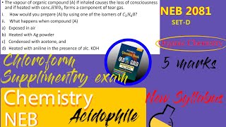 Chloroform  CHCl3  Grade12  Chemistry  NEB2081 Question Paper solution [upl. by Wivina]