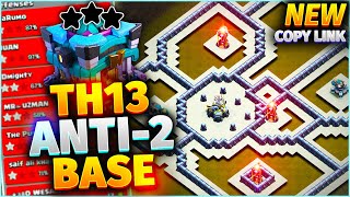 TH13 Anti2 Star War Base  Best Base Design for Town Hall 13  Clash of Clans [upl. by Ayadahs378]