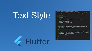 116 Flutter  How to  Text Style flutter flutterdeveloper [upl. by Adiazteb526]