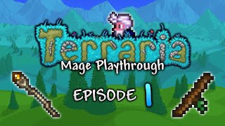 My Terraria Wizarding Journey Begins  Terraria 144 Mage PlaythroughGuide Episode 1 [upl. by Ybba]