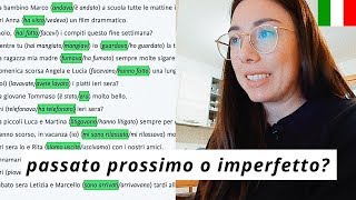 Passato prossimo o imperfetto Italian grammar exercise [upl. by Areem]