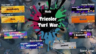 Splatfest 6  Power vs Wisdom vs Courage Tricolor Battles Special Triforce Map [upl. by Zwick]