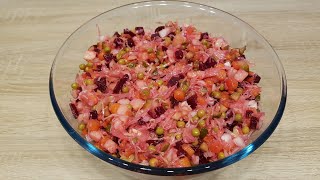 Russischer Salat Vinaigrette mit Roter Beete  Russian Salad Vinaigrette with Red Beet [upl. by Laden]